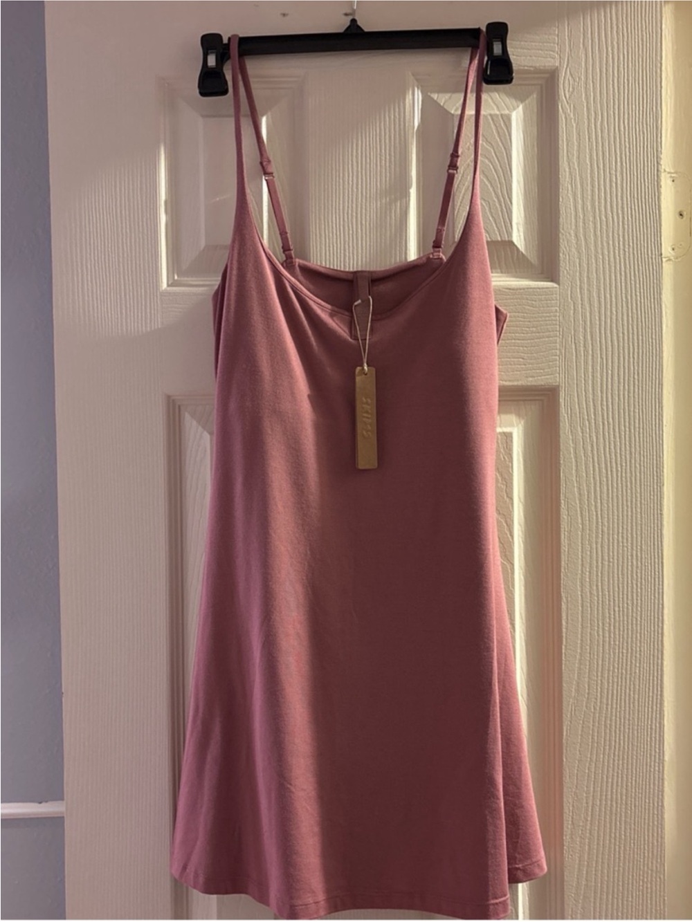Skims Women's Rose Pink Spaghetti Strap Slip Dress
